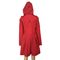 बीएससीआई ईवीए लाइटवेट रेनकोट, हुड के साथ पर्यावरण के अनुकूल लाल रेनकोट पुन: प्रयोज्य