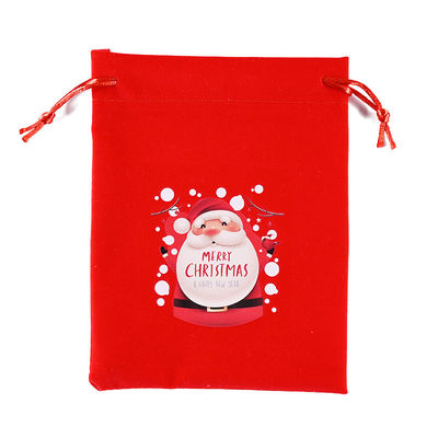 क्रिसमस के लिए OEM मुद्रित पनरोक पुन: प्रयोज्य शॉपिंग बैग बर्लेप जूट